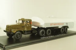 Краз-258Б1 с п/прицепом топливозаправщиком ТЗ-22, хаки/серый, SSM7071, SSM 1:43