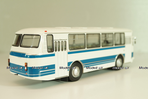 ЛАЗ-695Н (1981), белый/синий, DEMPRICE 1:43 
