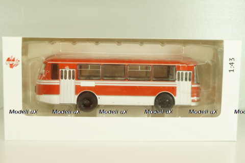 ЛАЗ-695Н (1981), красный/белый, DEMPRICE 1:43 
