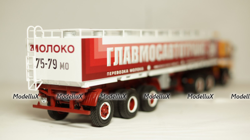 Маз 6422 с полуприцепом АМП-22,6 Молоковоз, TruckTyr 1:43