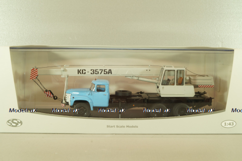 КС-3575А (133ГЯ) Автокран на шасси Зил-133ГЯ 1979, голубой/серый, SSM1609, SSM 1:43