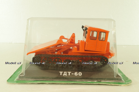 ТДТ-60 трактор трелевочный, красный ТРАКТОРЫ история, люди, машины (Hachette) №26 1:43