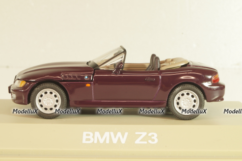 BMW Z3 (E36/7) Cabriolet 1995, maroon, 80429420386, Schuco 1:43