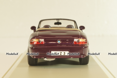 BMW Z3 (E36/7) Cabriolet 1995, maroon, 80429420386, Schuco 1:43