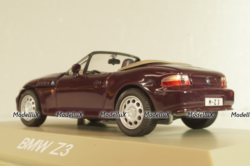 BMW Z3 (E36/7) Cabriolet 1995, maroon, 80429420386, Schuco 1:43