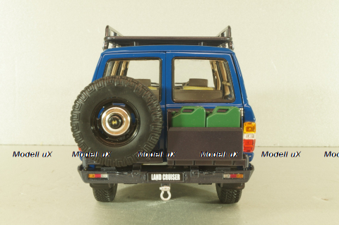 Toyota Land Cruiser 60 1981, blue, w/roof rack + (08956XBL), KYO8956XL, Kyosho 1:18