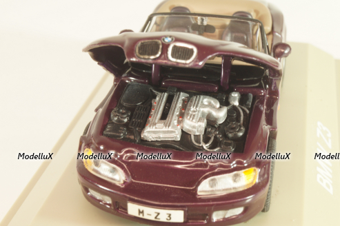 BMW Z3 (E36/7) Cabriolet 1995, maroon, 80429420386, Schuco 1:43