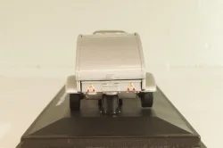 Volkswagen Beeatle with camping trailer and figuren, silver, Cararama 1:43