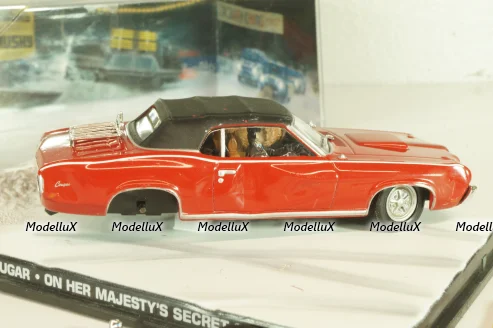 Mercury Cougar from movie "On her Majesty's secret service" 1969, red, James Bond Modellauto Collection №21, Altaya 1:43