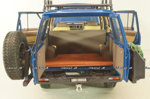 Toyota Land Cruiser 60 1981, blue, w/roof rack + (08956XBL), KYO8956XL, Kyosho 1:18
