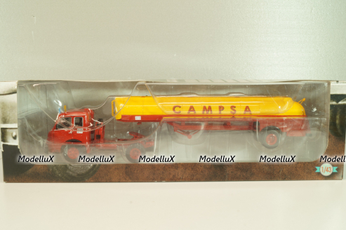 Pegasso Mofletes with semi trailer Campsa 1948, red/yellow, Semi remorque d'Exception #8, Altaya 1:43