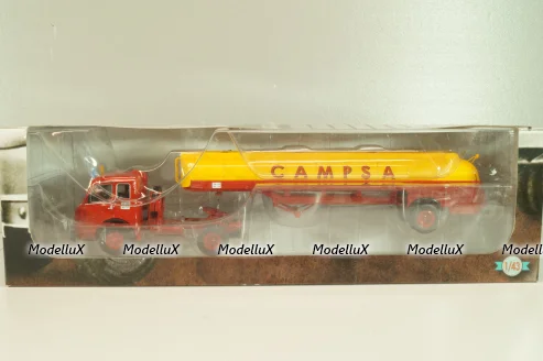 Pegasso Mofletes with semi trailer Campsa 1948, red/yellow, Semi remorque d'Exception #8, Altaya 1:43