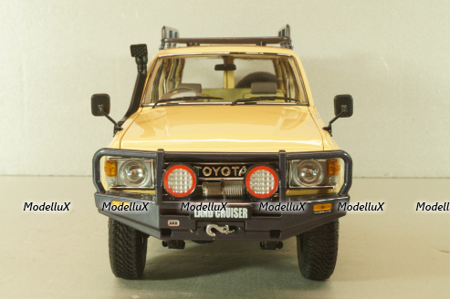 Toyota Land Cruiser 60 1981, beige, w/roof rack + (08956XBE), KYO8956XE, Kyosho 1:18