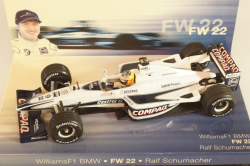 Williams FW22 BMW Formula 1, Ralf Schumacher 2000, F1, 80420017594, Minichamps 1:43
