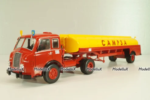 Pegasso Mofletes with semi trailer Campsa 1948, red/yellow, Semi remorque d'Exception #8, Altaya 1:43