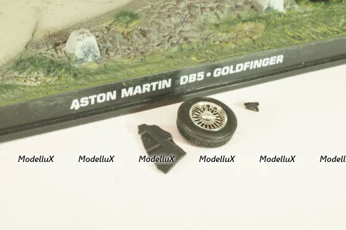 Aston Martin DB5 from movie "Goldfinger" 1964, grey, James Bond Modellauto Collection №1, Altaya 1:43