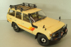 Toyota Land Cruiser 60 1981, beige, w/roof rack + (08956XBE), KYO8956XE, Kyosho 1:18