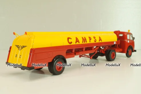 Pegasso Mofletes with semi trailer Campsa 1948, red/yellow, Semi remorque d'Exception #8, Altaya 1:43