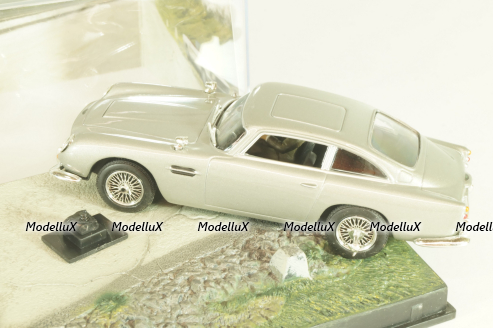 Aston Martin DB5 from movie "Goldfinger" 1964, grey, James Bond Modellauto Collection №1, Altaya 1:43