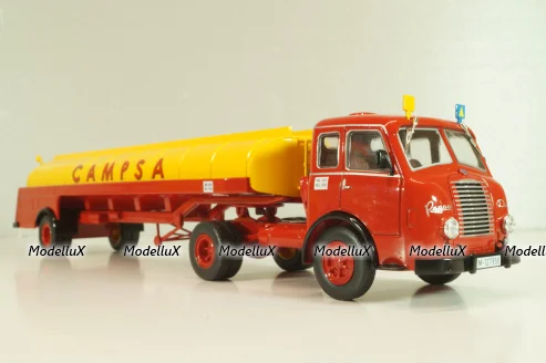 Pegasso Mofletes with semi trailer Campsa 1948, red/yellow, Semi remorque d'Exception #8, Altaya 1:43