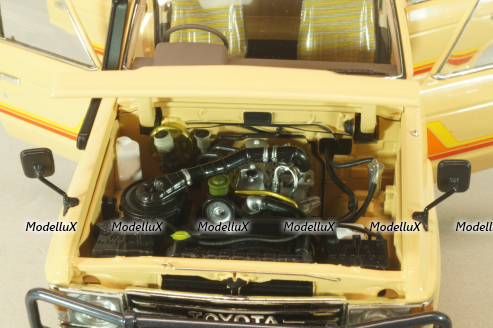Toyota Land Cruiser 60 1981, beige, w/roof rack + (08956XBE), KYO8956XE, Kyosho 1:18