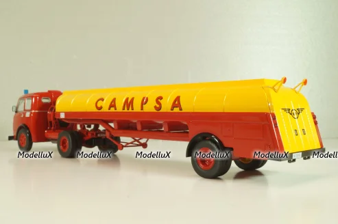 Pegasso Mofletes with semi trailer Campsa 1948, red/yellow, Semi remorque d'Exception #8, Altaya 1:43