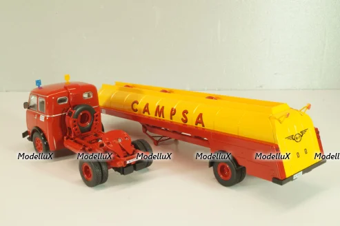 Pegasso Mofletes with semi trailer Campsa 1948, red/yellow, Semi remorque d'Exception #8, Altaya 1:43