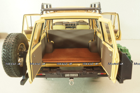 Toyota Land Cruiser 60 1981, beige, w/roof rack + (08956XBE), KYO8956XE, Kyosho 1:18