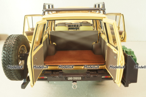 Toyota Land Cruiser 60 1981, beige, w/roof rack + (08956XBE), KYO8956XE, Kyosho 1:18