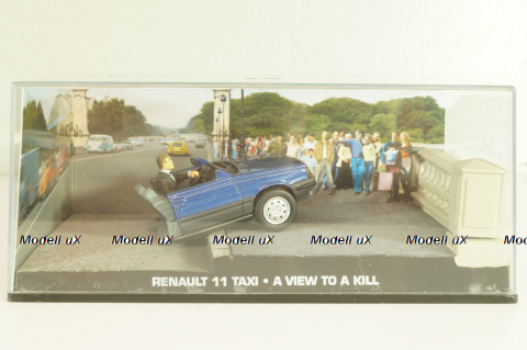 Renault 11 Taxi from movie "A view to a kill" 1985, blue, James Bond Modellauto Collection, Altaya 1:43