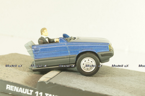 Renault 11 Taxi from movie "A view to a kill" 1985, blue, James Bond Modellauto Collection, Altaya 1:43