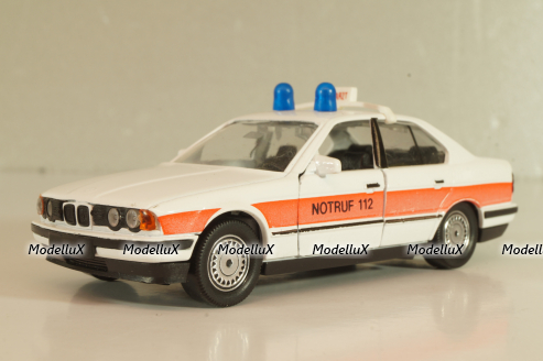 BMW 535i Notruf (E34) 1987, white/red strip, 82229417277, Shabak 1:43