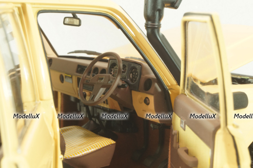 Toyota Land Cruiser 60 1981, beige, w/roof rack + (08956XBE), KYO8956XE, Kyosho 1:18
