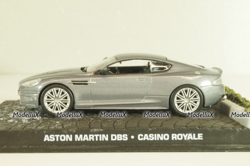 Aston Martin DBS from movie "Casino Royale" 2006, silver, James Bond Modellauto Collection #5, Altaya 1:43