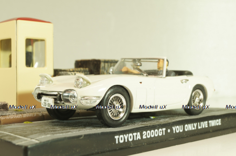 Toyota 2000 GT from movie "You only live twice" 1967, white, James Bond Modellauto Collection #7, Altaya 1:43