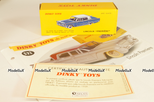 Lincoln Premiere 1959, silver/red, #532, Dinky Toys/Norev, 1:43