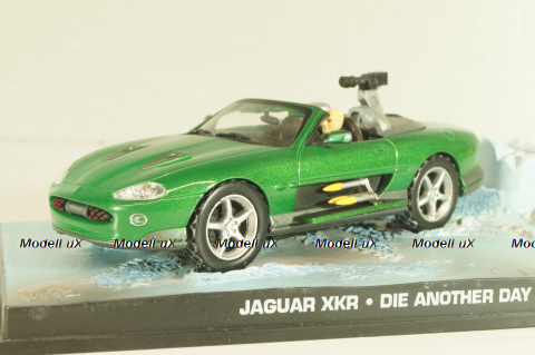 Jaguar XKR from movie "Die another day" 2002, green, James Bond Modellauto Collection №6, Altaya 1:43