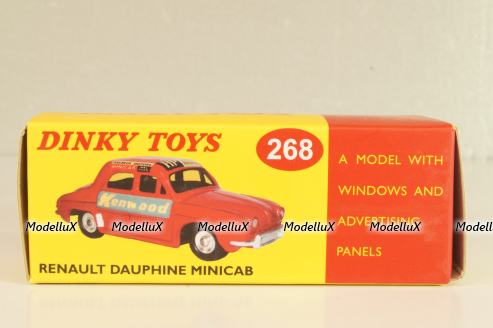 Renault Dauphine mini cab, red, #268, Dinky Toys/Norev, 1:43