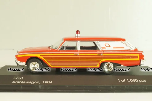 Ford Country Squire Ambulance 1964, red, WB181, WhiteBox 1:43 Уценка!