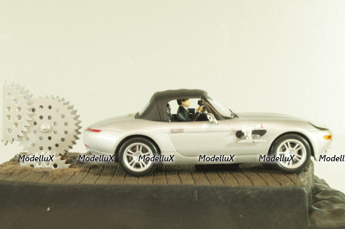 BMW Z8 from movie "The world is not enough" 1999, silver, James Bond Modellauto Collection №4 , Altaya 1:43