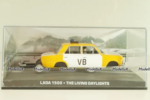 Ваз-2103 Жигули from movie "The living daylights" 1987, yellow/white, James Bond Modellauto Collection #26, Altaya 1:43