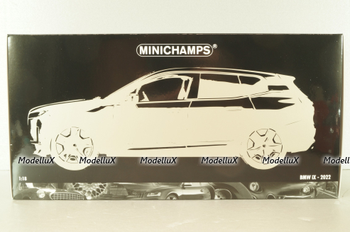 BMW iX 2022, blue metallic, 110023100,  Minichamps 1:18