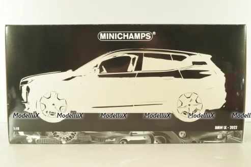 BMW iX 2022, blue metallic, 110023100,  Minichamps 1:18