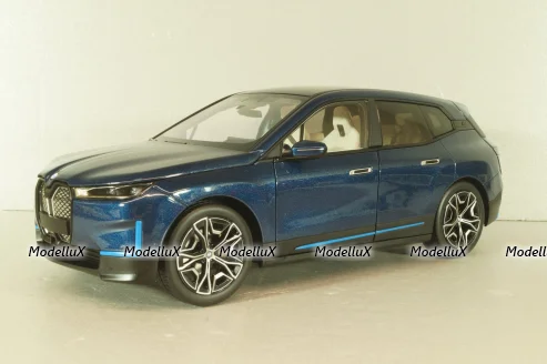 BMW iX 2022, blue metallic, 110023100,  Minichamps 1:18