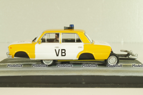 Ваз-2103 Жигули from movie "The living daylights" 1987, yellow/white, James Bond Modellauto Collection #26, Altaya 1:43
