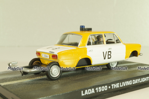 Ваз-2103 Жигули from movie "The living daylights" 1987, yellow/white, James Bond Modellauto Collection #26, Altaya 1:43