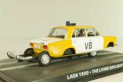 Ваз-2103 Жигули from movie "The living daylights" 1987, yellow/white, James Bond Modellauto Collection #26, Altaya 1:43