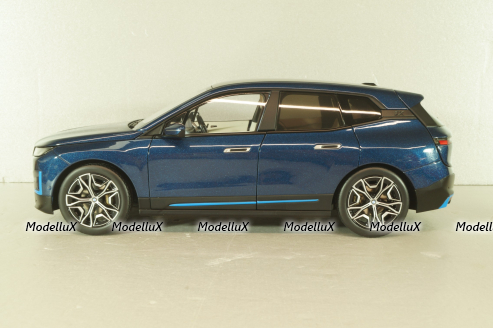 BMW iX 2022, blue metallic, 110023100,  Minichamps 1:18