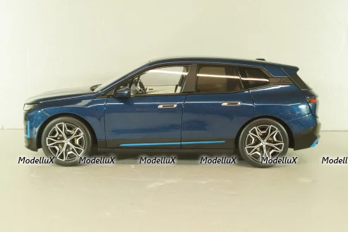 BMW iX 2022, blue metallic, 110023100,  Minichamps 1:18