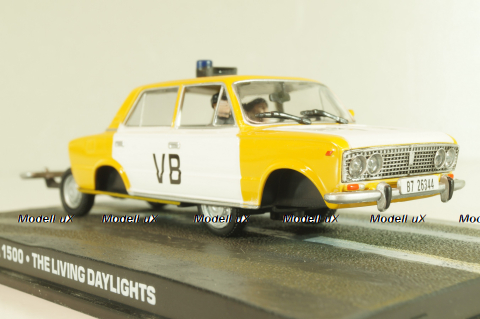 Ваз-2103 Жигули from movie "The living daylights" 1987, yellow/white, James Bond Modellauto Collection #26, Altaya 1:43